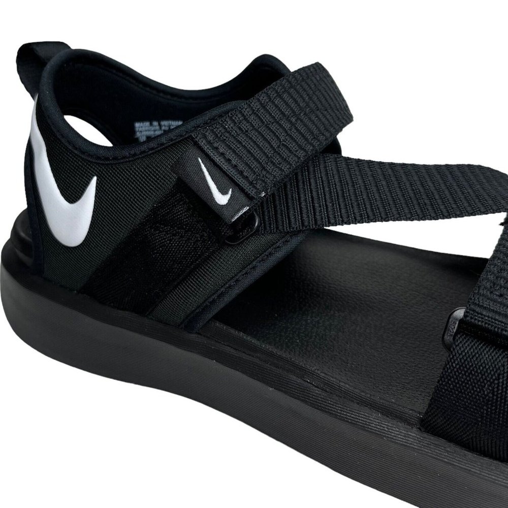 Nike Mens Vista Casual Sandals Size 12 Black White Lightweight & Comfortable - Picture 4 of 14